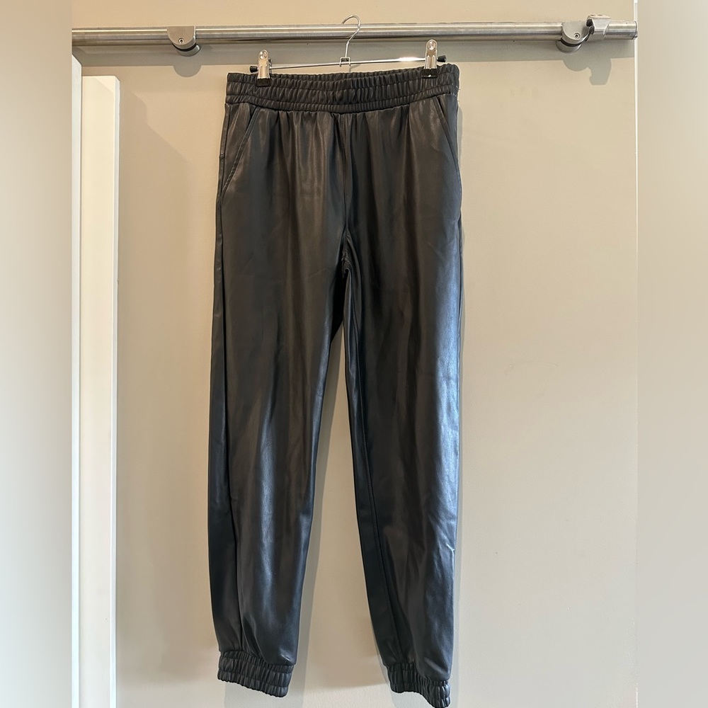 Faux Leather Jogger Pant